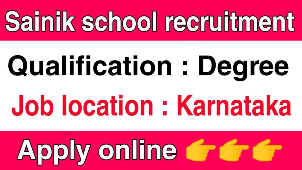 Sainik school recruitment