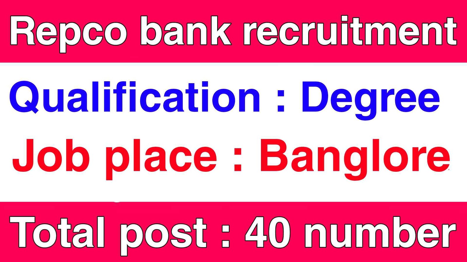 Repco bank recruitment