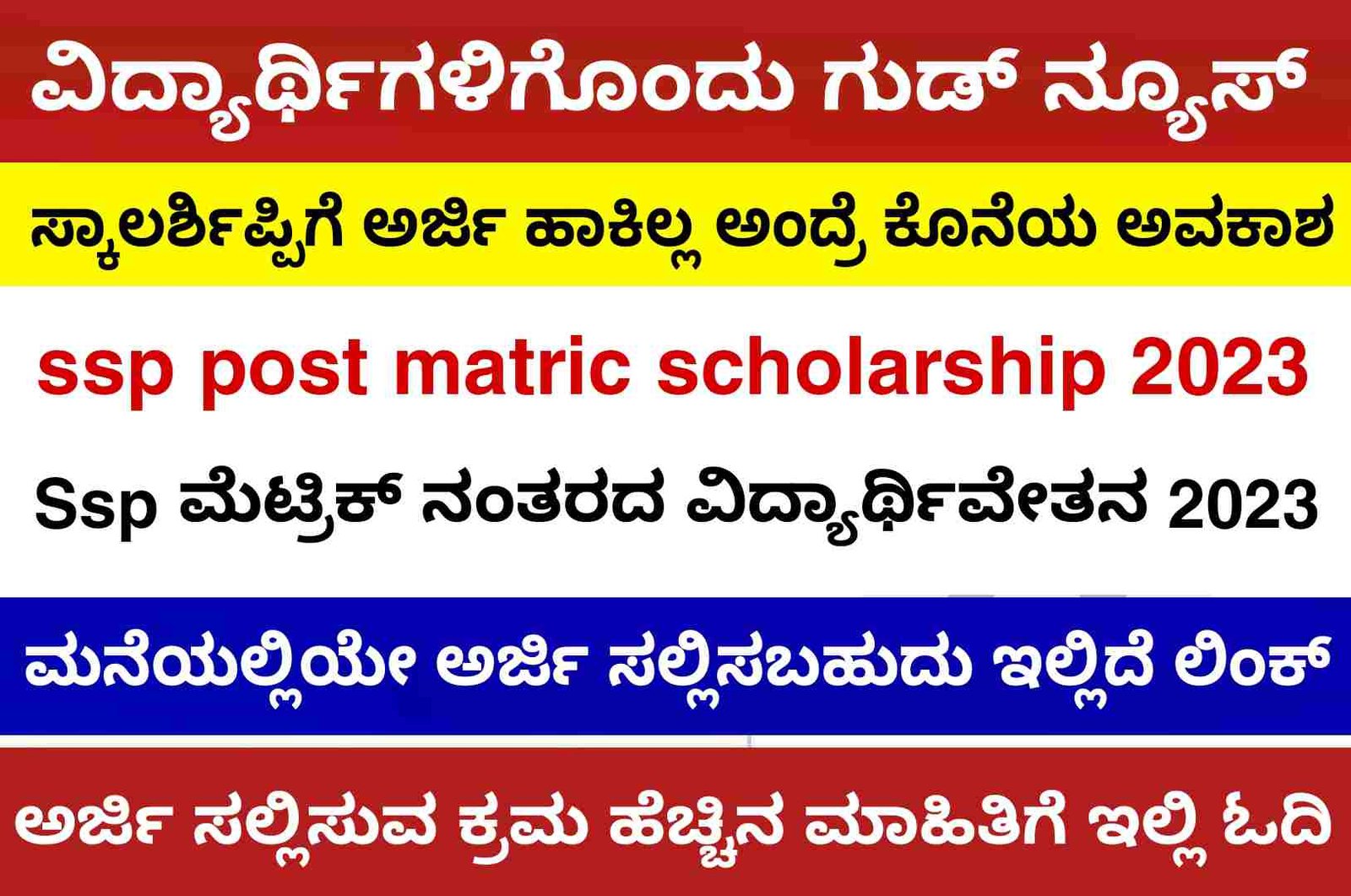 ssp post matric scholarship 2023 - Ssp ಮೆಟ್ರಿಕ್ ನಂತರದ ವಿದ್ಯಾರ್ಥಿವೇತನ 2023