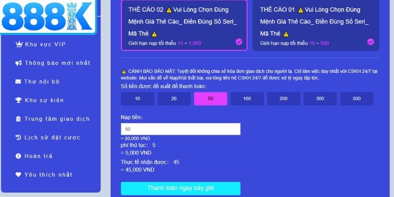 Bổ sung vốn bằng thẻ cào